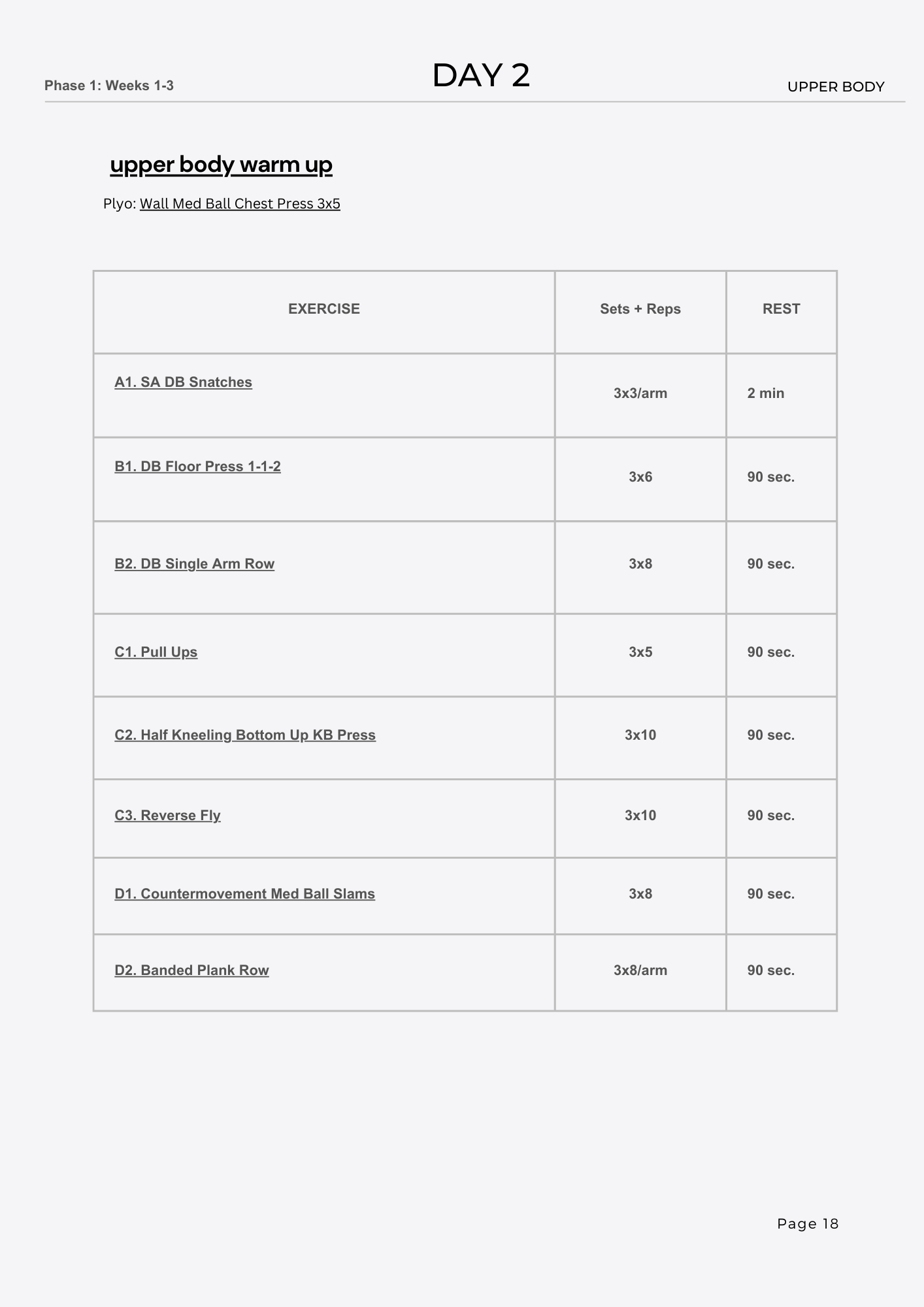 PSA: Power, Strength, Athleticism Training Program