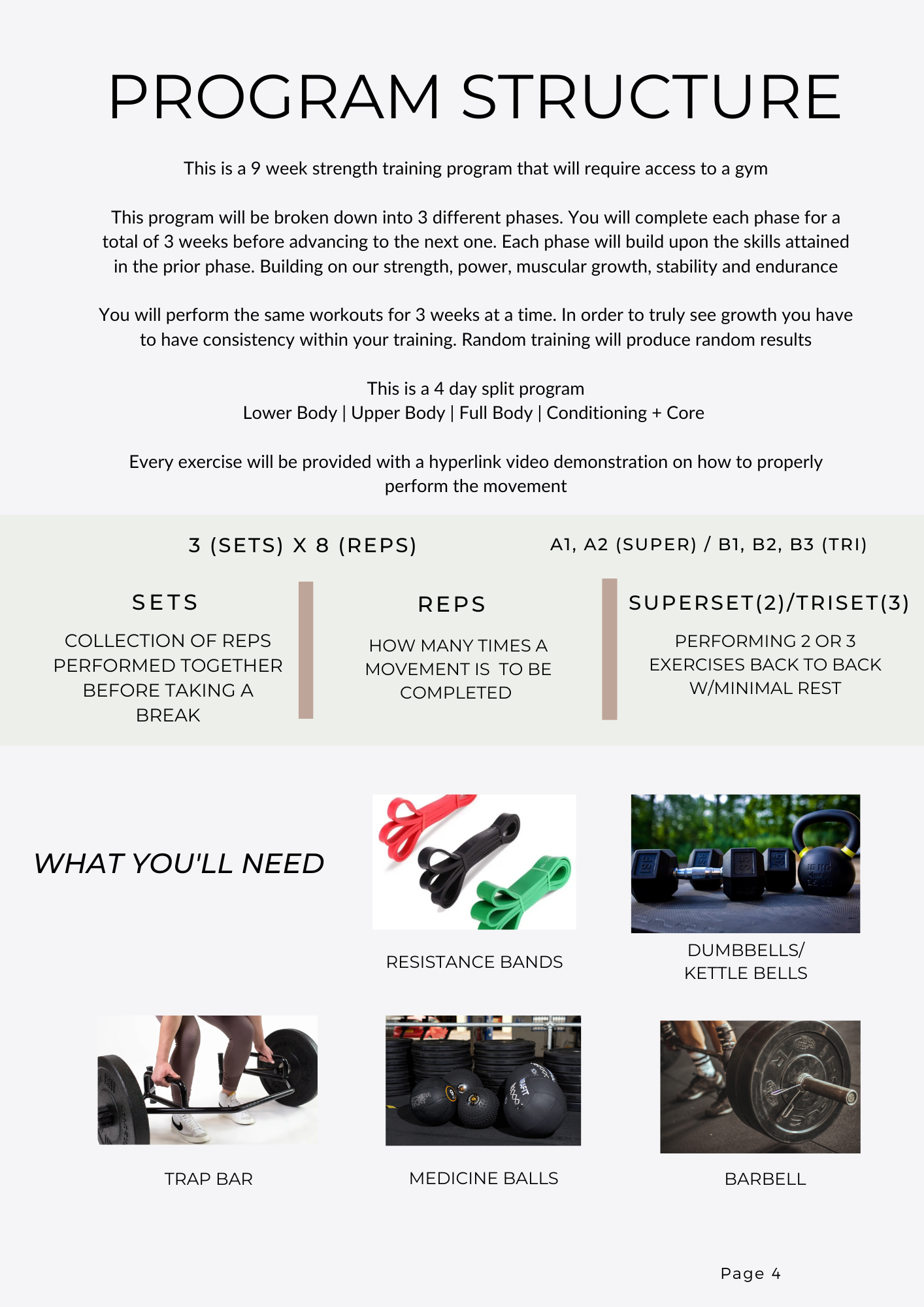 PSA: Power, Strength, Athleticism Training Program